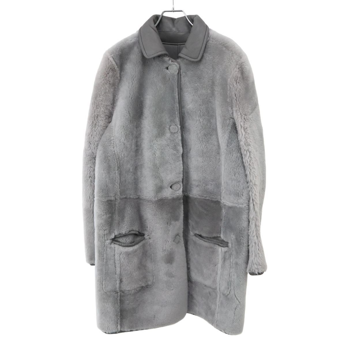 Celine by Phoebe Philo Reversible Shearling Coat 2 Gray 40