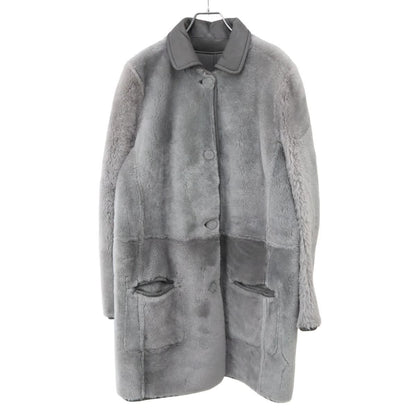Celine by Phoebe Philo Reversible Shearling Coat 2 Gray 40