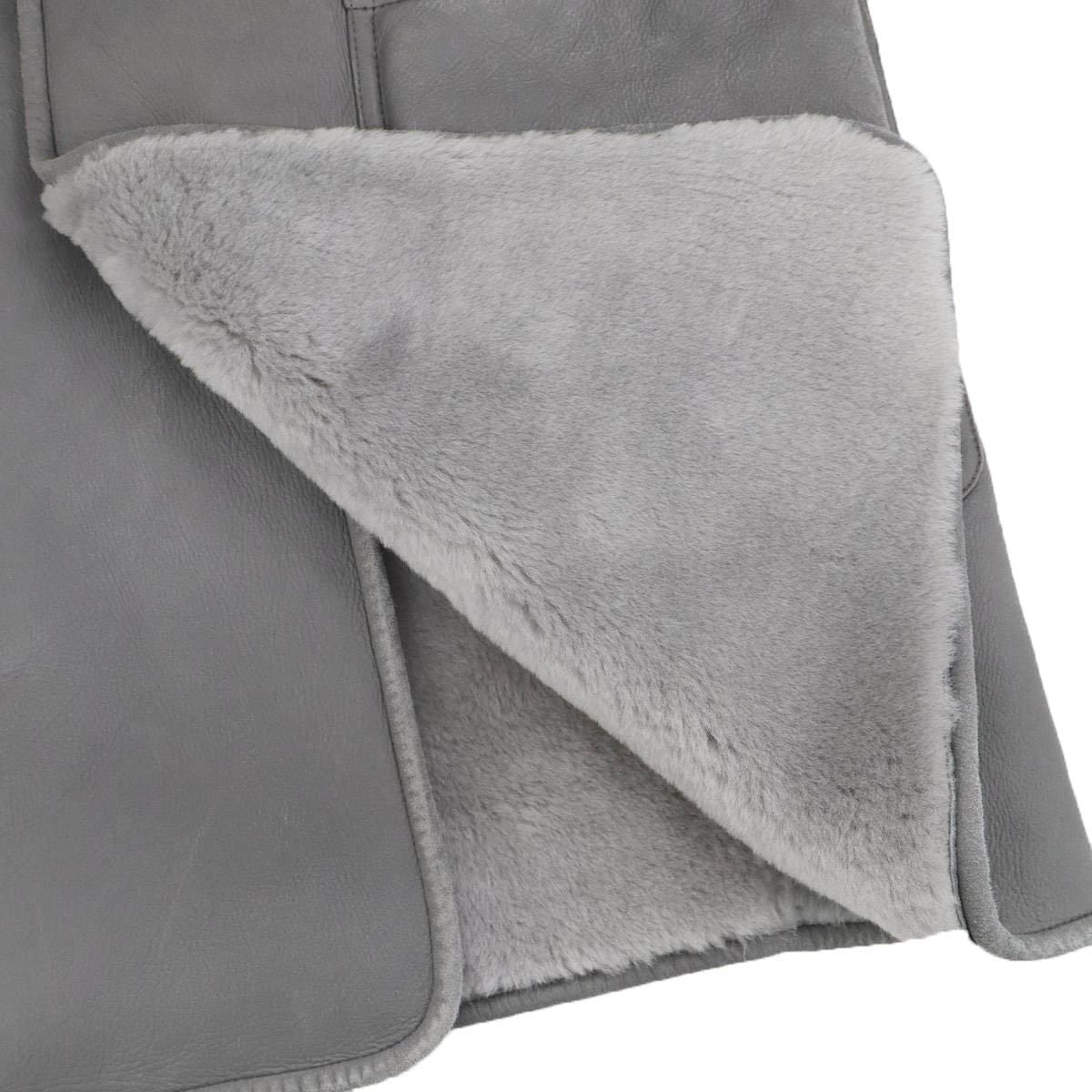 Celine by Phoebe Philo Reversible Shearling Coat 2 Gray 40 — view 8
