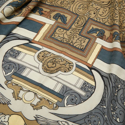 Hermes Carre Jean 135 Animaux Solaires Sun Animals Shawl Large Format Black — view 5