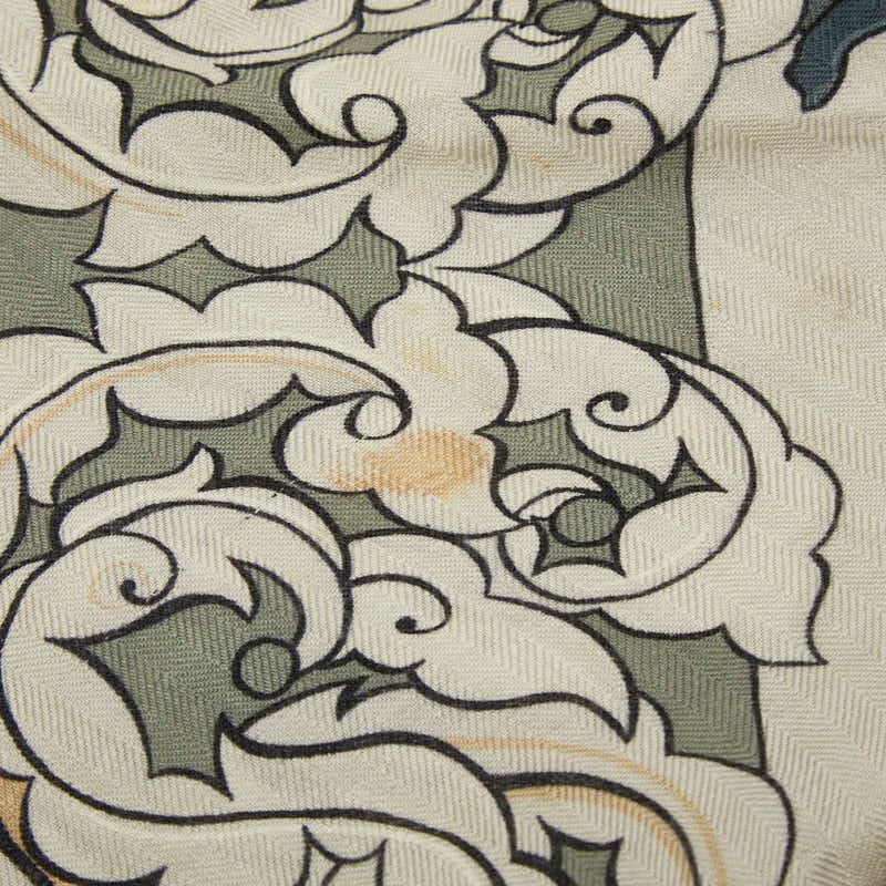 Hermes Carre Jean 135 Animaux Solaires Sun Animals Shawl Large Format Black — view 3