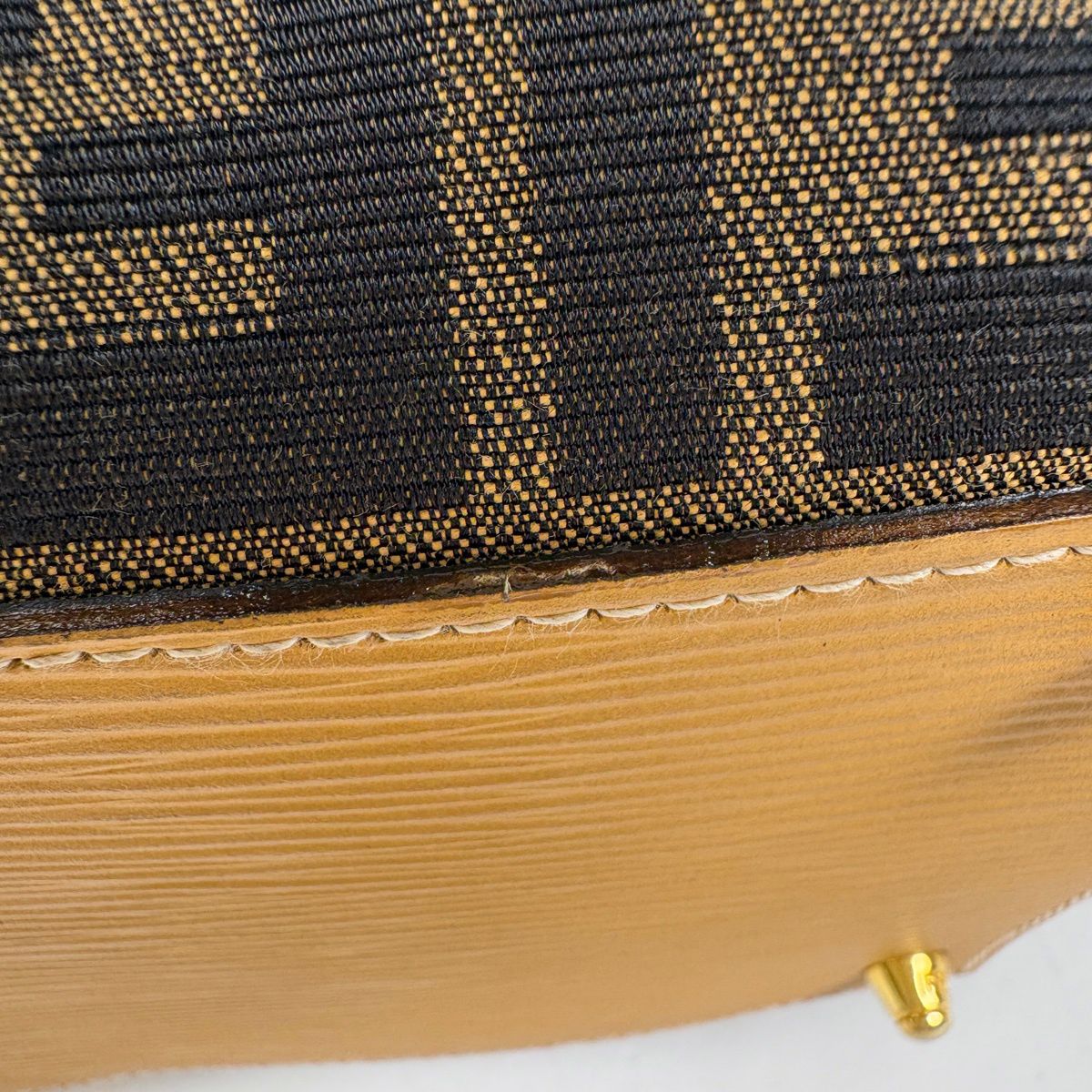 Fendi Handbag Zucca Pattern Tote Canvas Brown — view 3