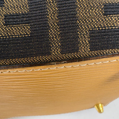 Fendi Handbag Zucca Pattern Tote Canvas Brown — view 3