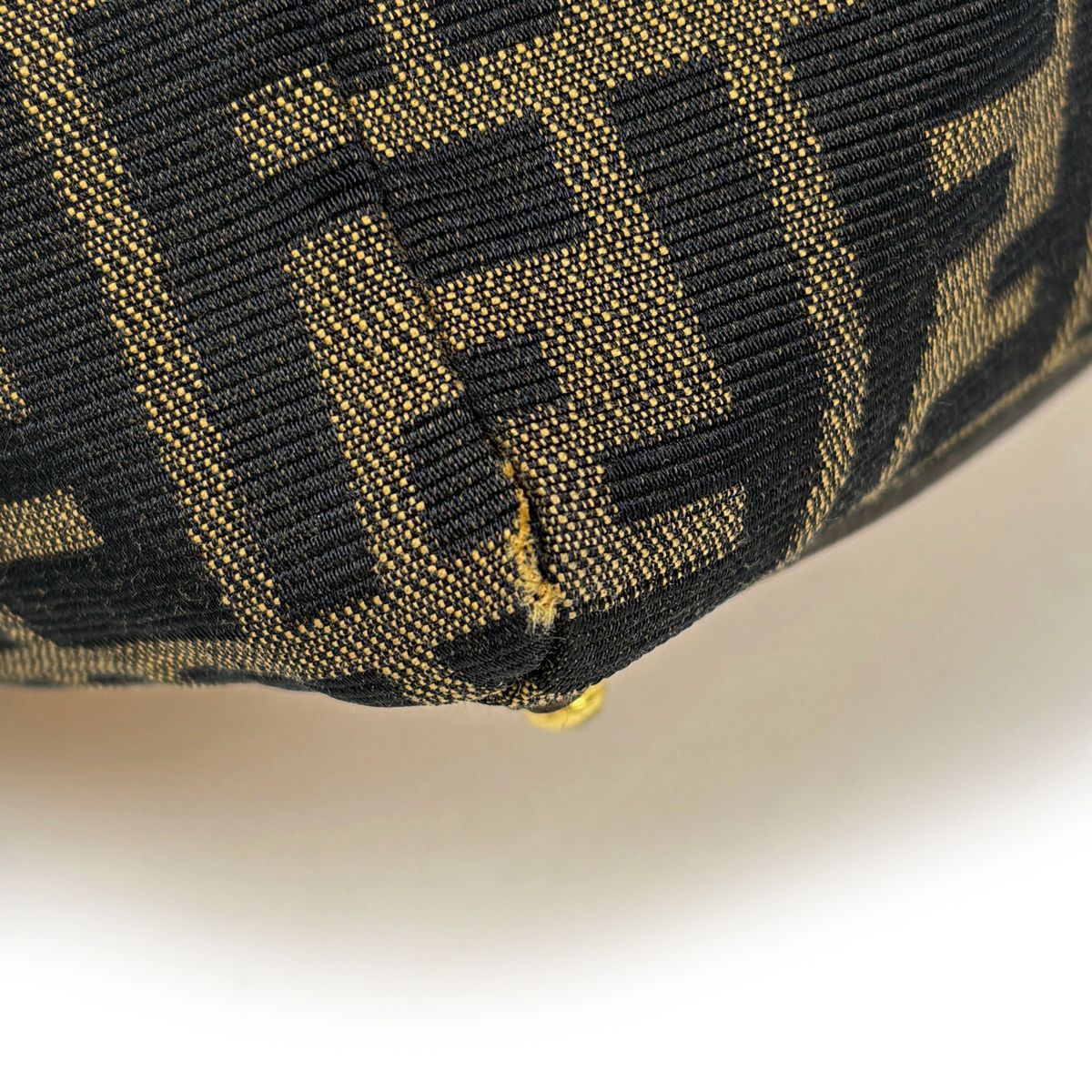 Fendi Handbag Zucca Pattern Tote Canvas Brown — view 4