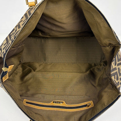Fendi Handbag Zucca Pattern Tote Canvas Brown — view 8