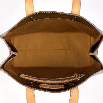 Louis Vuitton Reade PM Tote Bag Patent Monogram Vernis Blanc — view 6