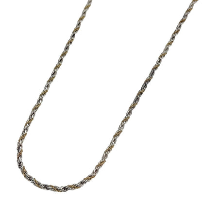 Tiffany & Co Necklace Twist Rope Combination 18k Sterling Silver Gold