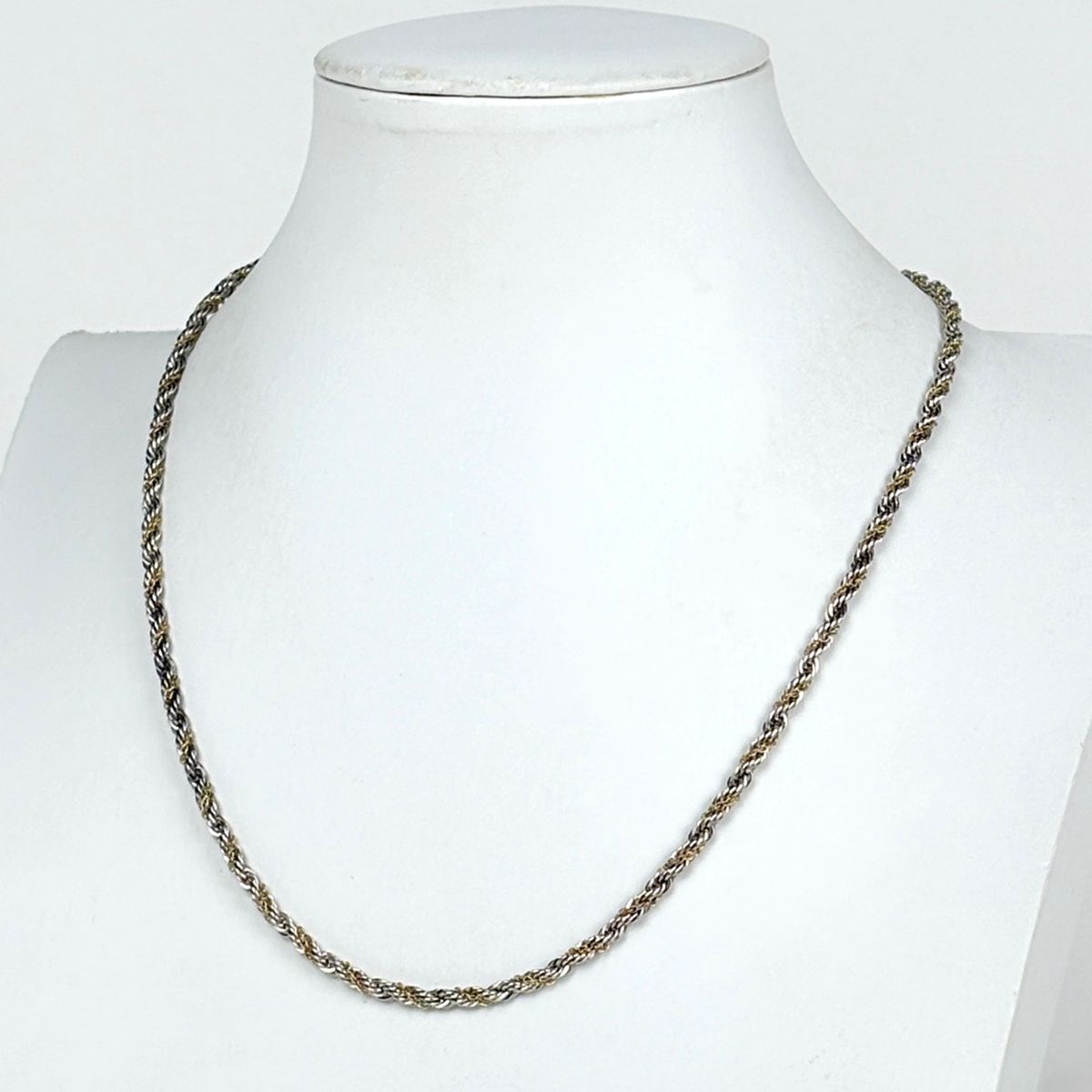 Tiffany & Co Necklace Twist Rope Combination 18k Sterling Silver Gold — view 4