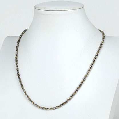 Tiffany & Co Necklace Twist Rope Combination 18k Sterling Silver Gold — view 4