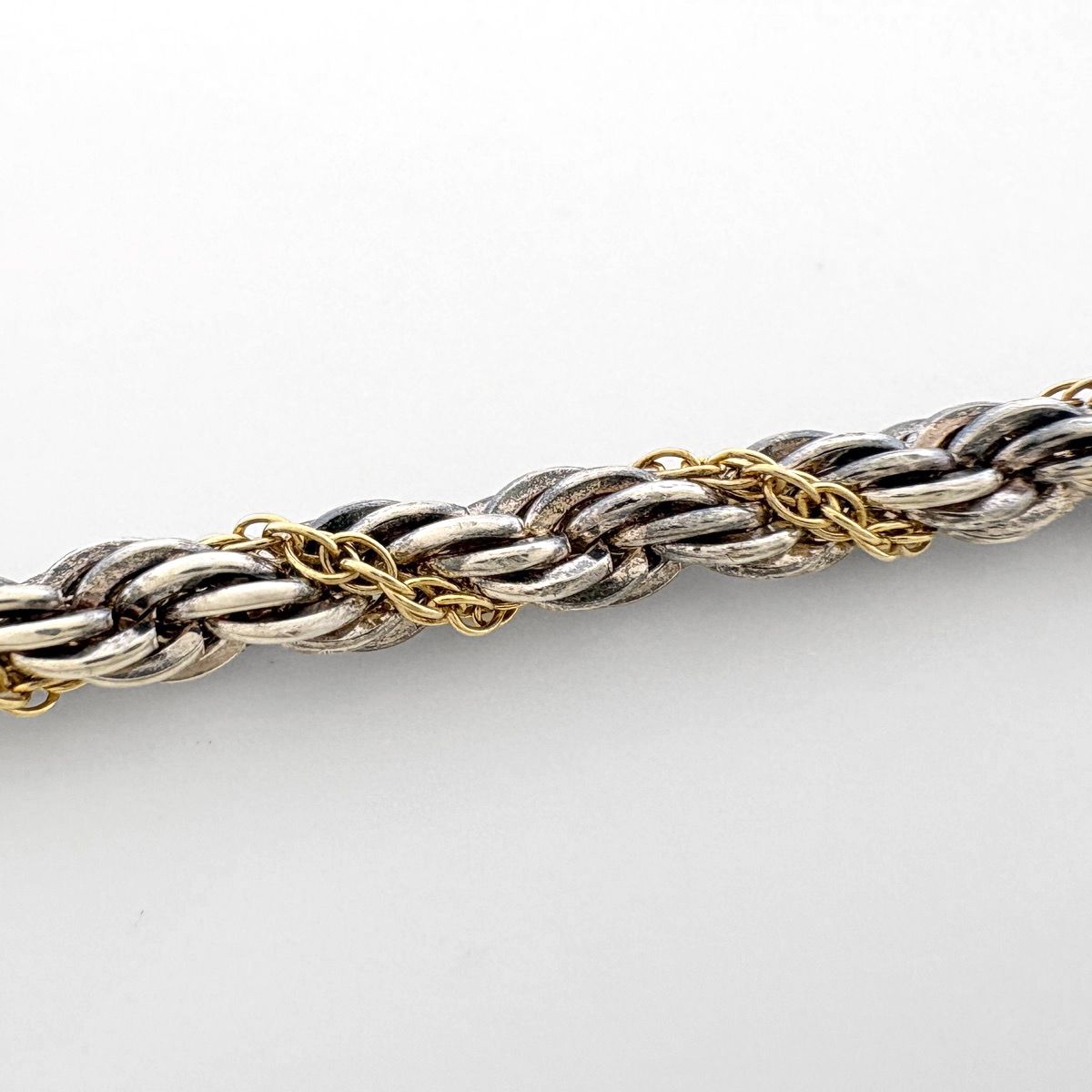 Tiffany & Co Necklace Twist Rope Combination 18k Sterling Silver Gold — view 3