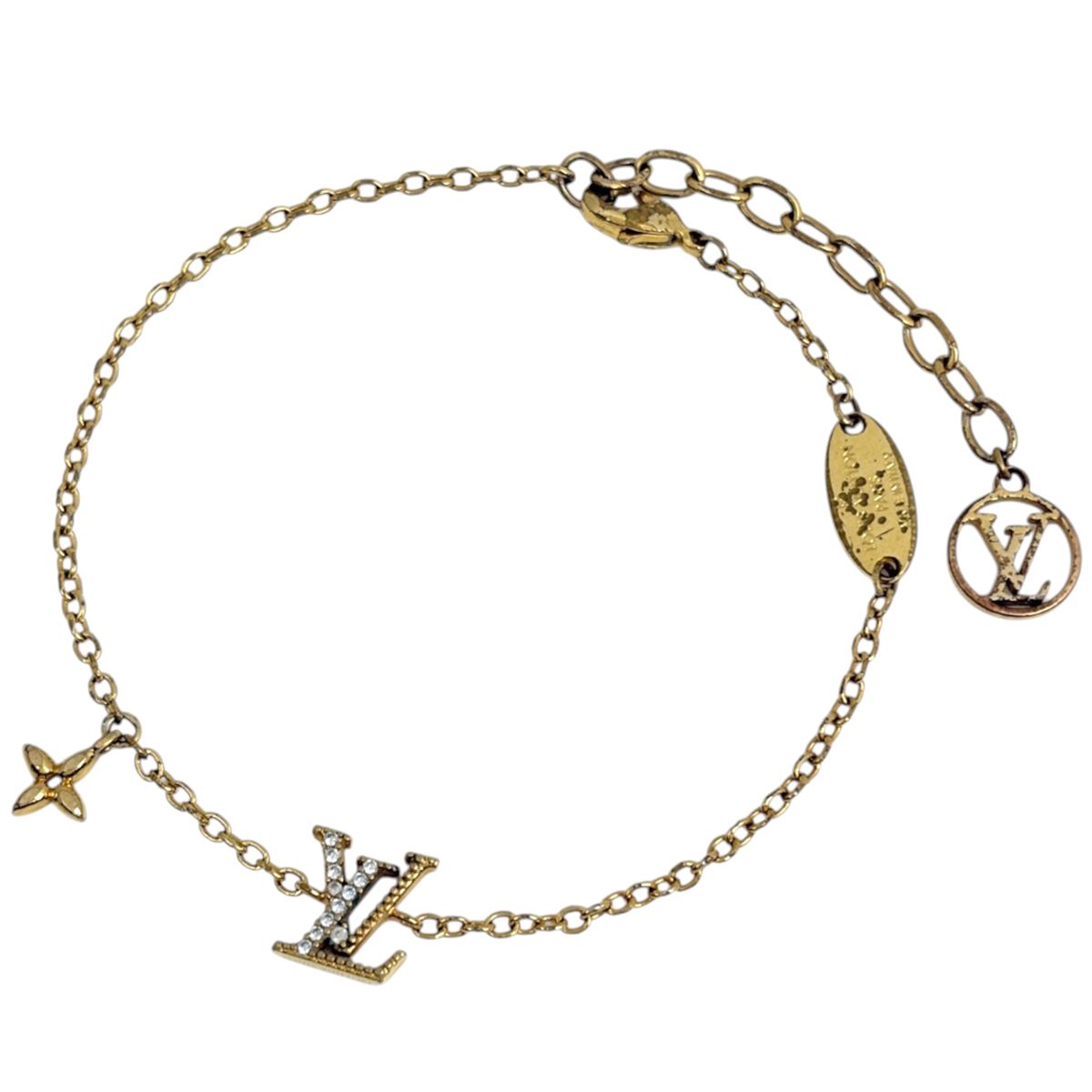 Louis Vuitton Bracelet LV Iconic Rhinestone Gold