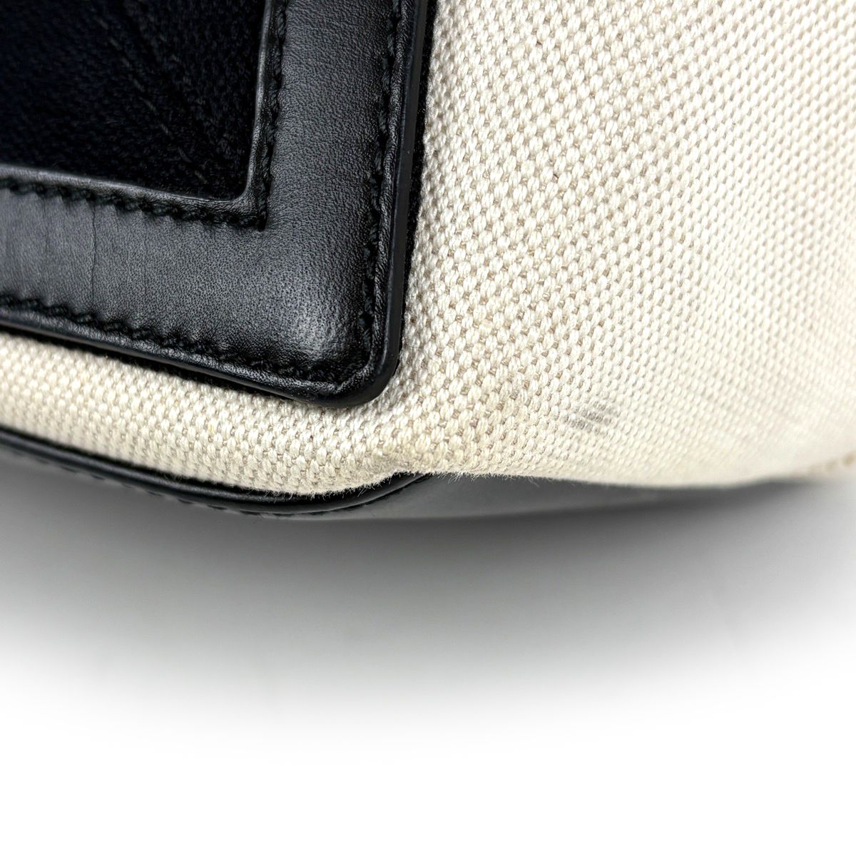 Balenciaga Tote Bag Navy Medium Cabas Canvas Natural Black — view 3