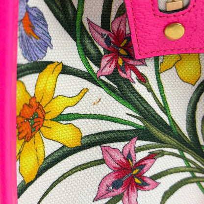 Gucci Handbag Flora 2-Way Canvas Pink Multicolor — view 4
