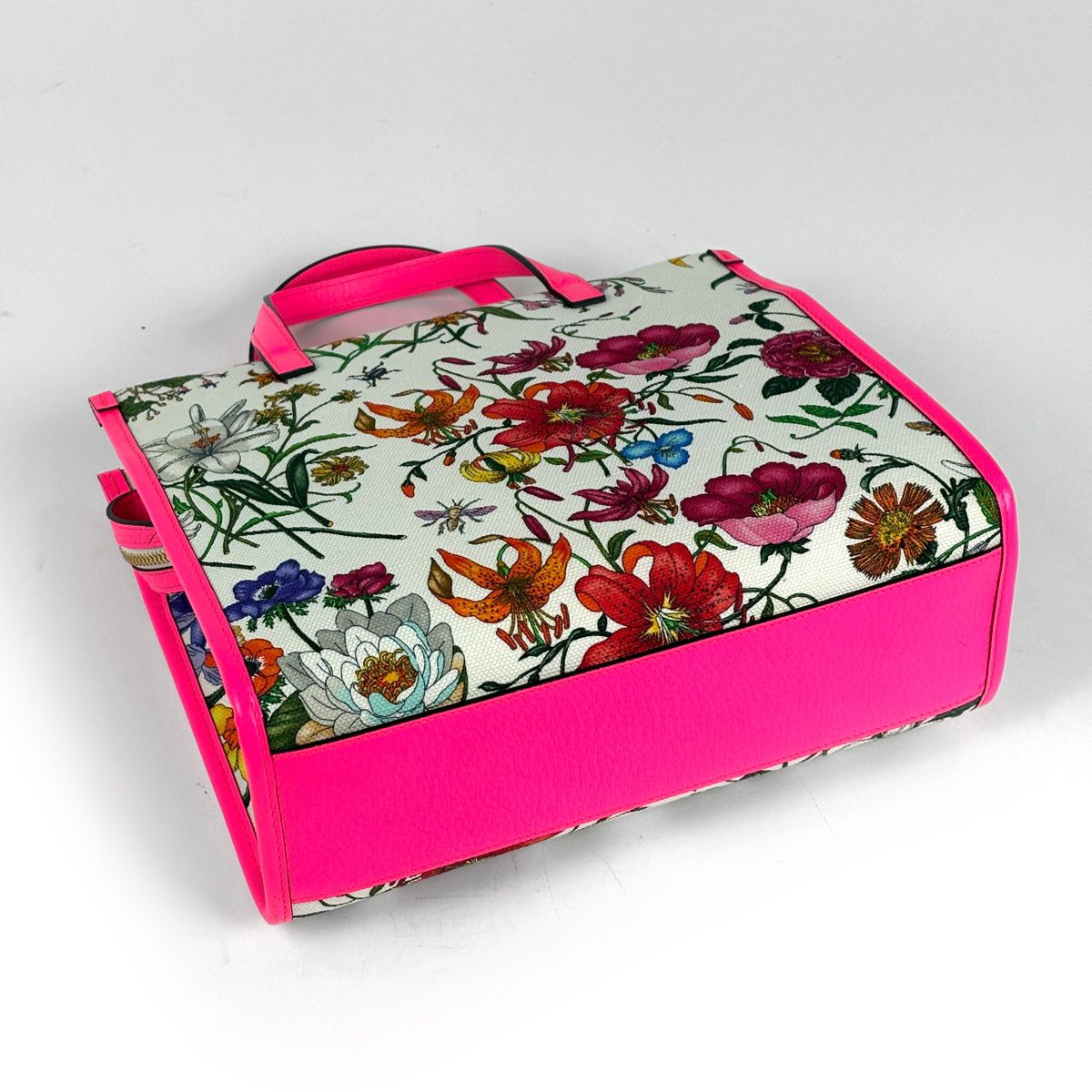 Gucci Handbag Flora 2-Way Canvas Pink Multicolor — view 2