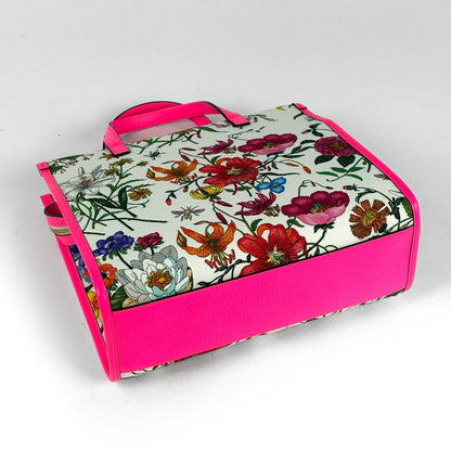 Gucci Handbag Flora 2-Way Canvas Pink Multicolor — view 2