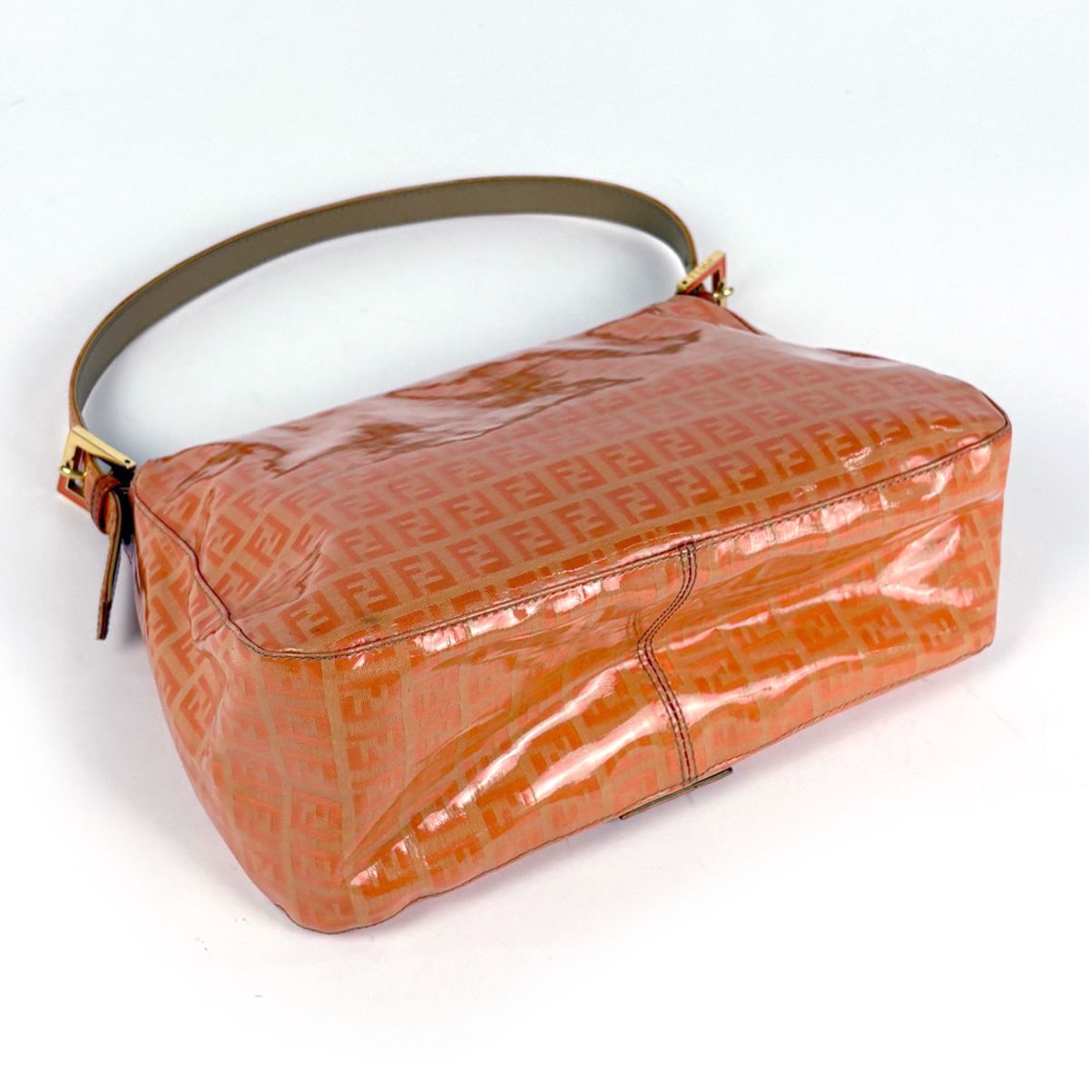 Fendi Shoulder Bag Zucchino Pattern Orange — view 2