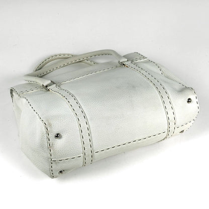 Fendi Tote Bag Selleria Linda Leather White — view 2