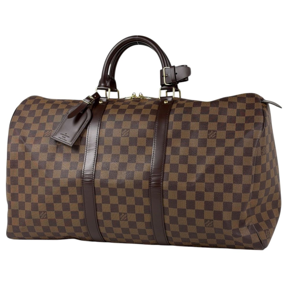 Louis Vuitton Keepall 50 Boston Bag Damier Brown
