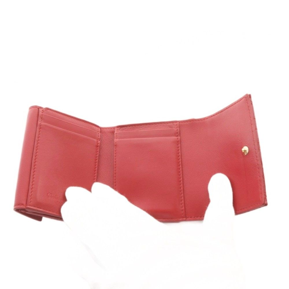 Dior Lady Lotus Wallet Trifold Red — view 5