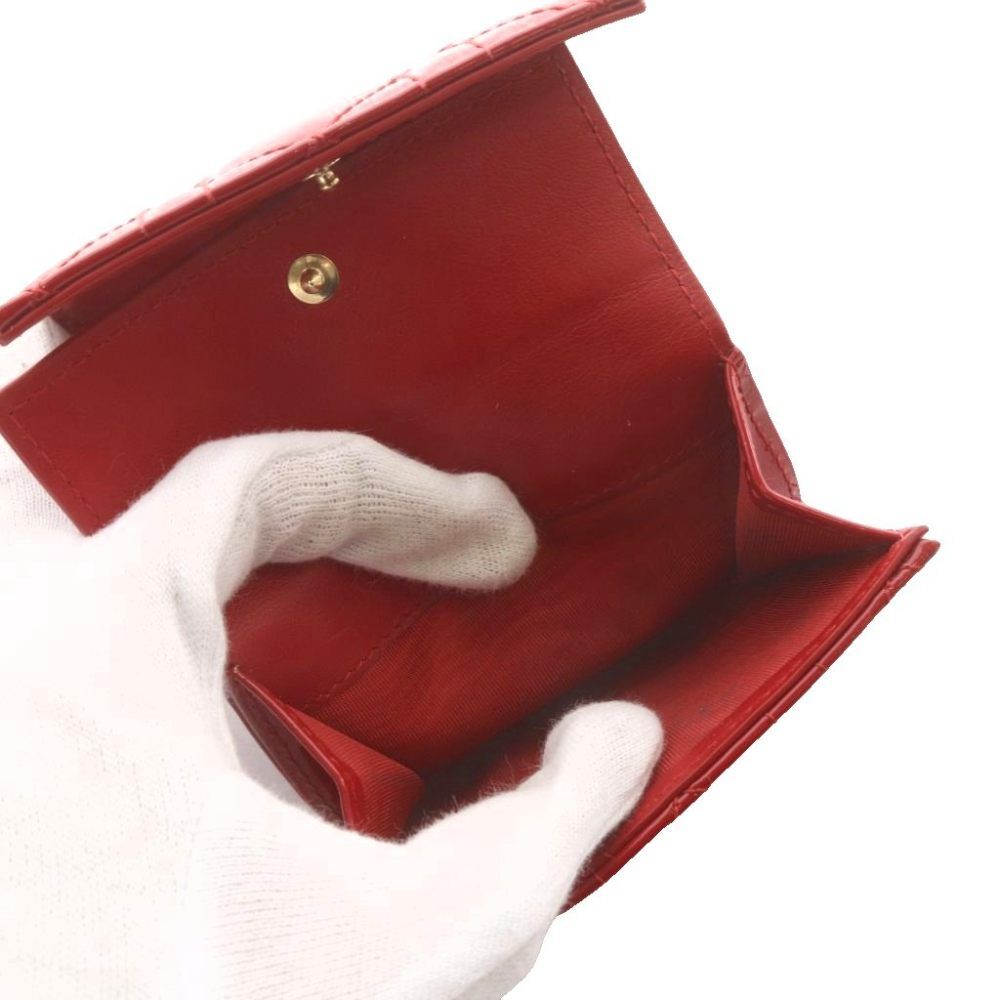 Dior Lady Lotus Wallet Trifold Red — view 7