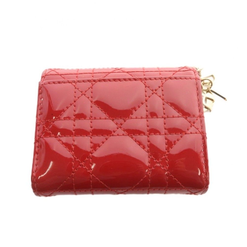 Dior Lady Lotus Wallet Trifold Red — view 2