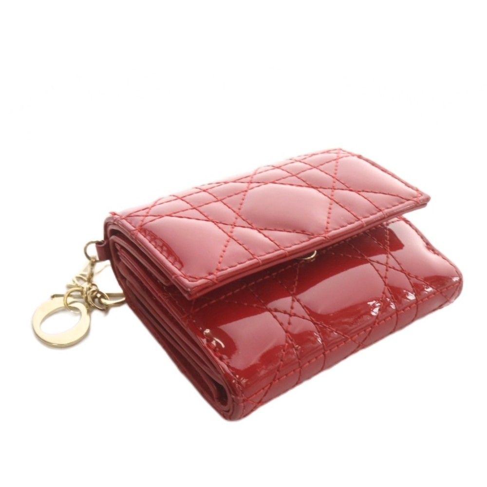 Dior Lady Lotus Wallet Trifold Red — view 3