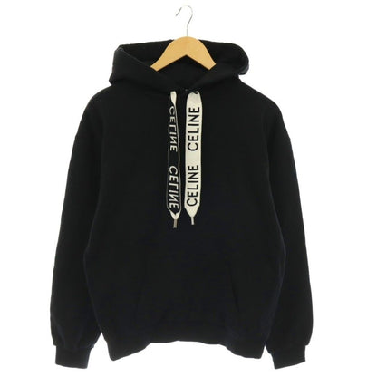 Celine Drawstring Loose Hoodie Pullover Black S