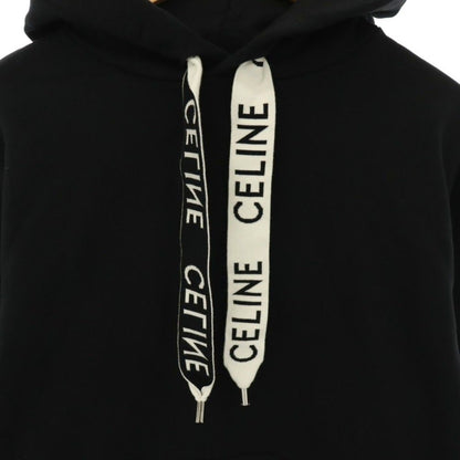 Celine Drawstring Loose Hoodie Pullover Black S — view 3