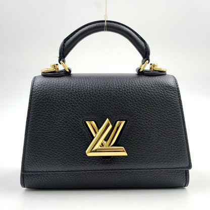 Louis Vuitton Twist One Handle PM Leather Black Handbag Gold