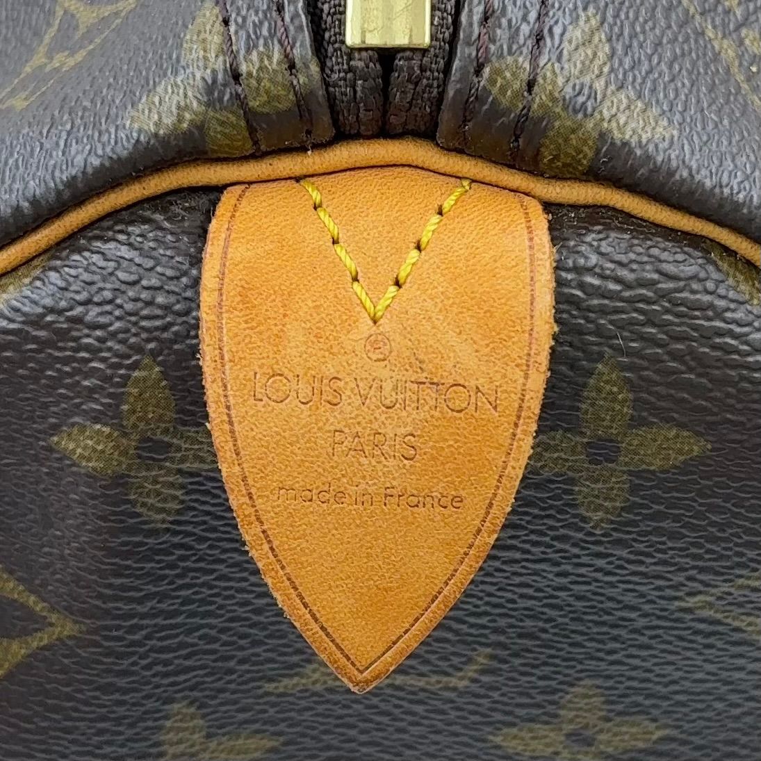 Louis Vuitton Keepall 60 Monogram Leather Brown Boston Bag Gold — view 4
