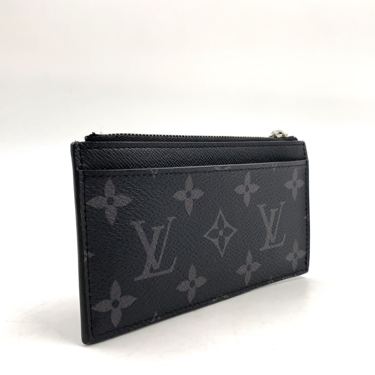 Louis Vuitton Coin Card Holder Monogram Eclipse Reverse Leather Black Purse — view 2
