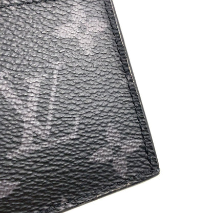 Louis Vuitton Coin Card Holder Monogram Eclipse Reverse Leather Black Purse — view 8