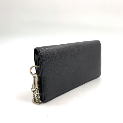 Louis Vuitton Portefeuille Accordion Taiga Ardoise Leather Black Wallet Silver — view 2