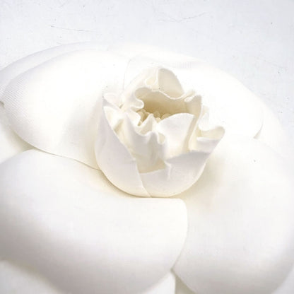 Chanel Camellia Corsage Satin White Gold Brooch — view 8