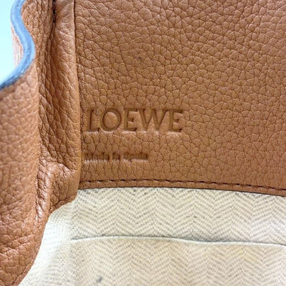 Loewe Drawstring Hammock Mini Leather Brown Shoulder Bag Gold — view 4