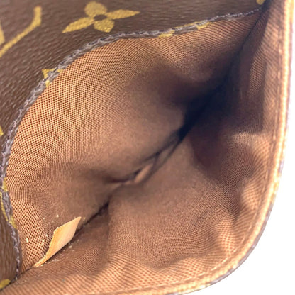 Louis Vuitton Pochette Gange Monogram Leather Brown Belt Bag Gold — view 5
