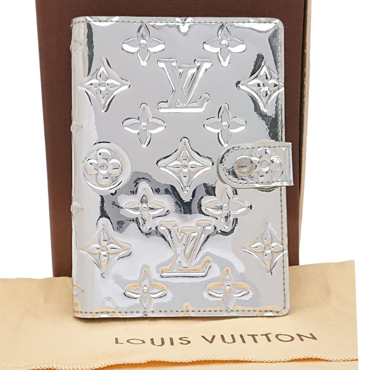 Louis Vuitton Agenda PM Monogram Miroir Silver Cover