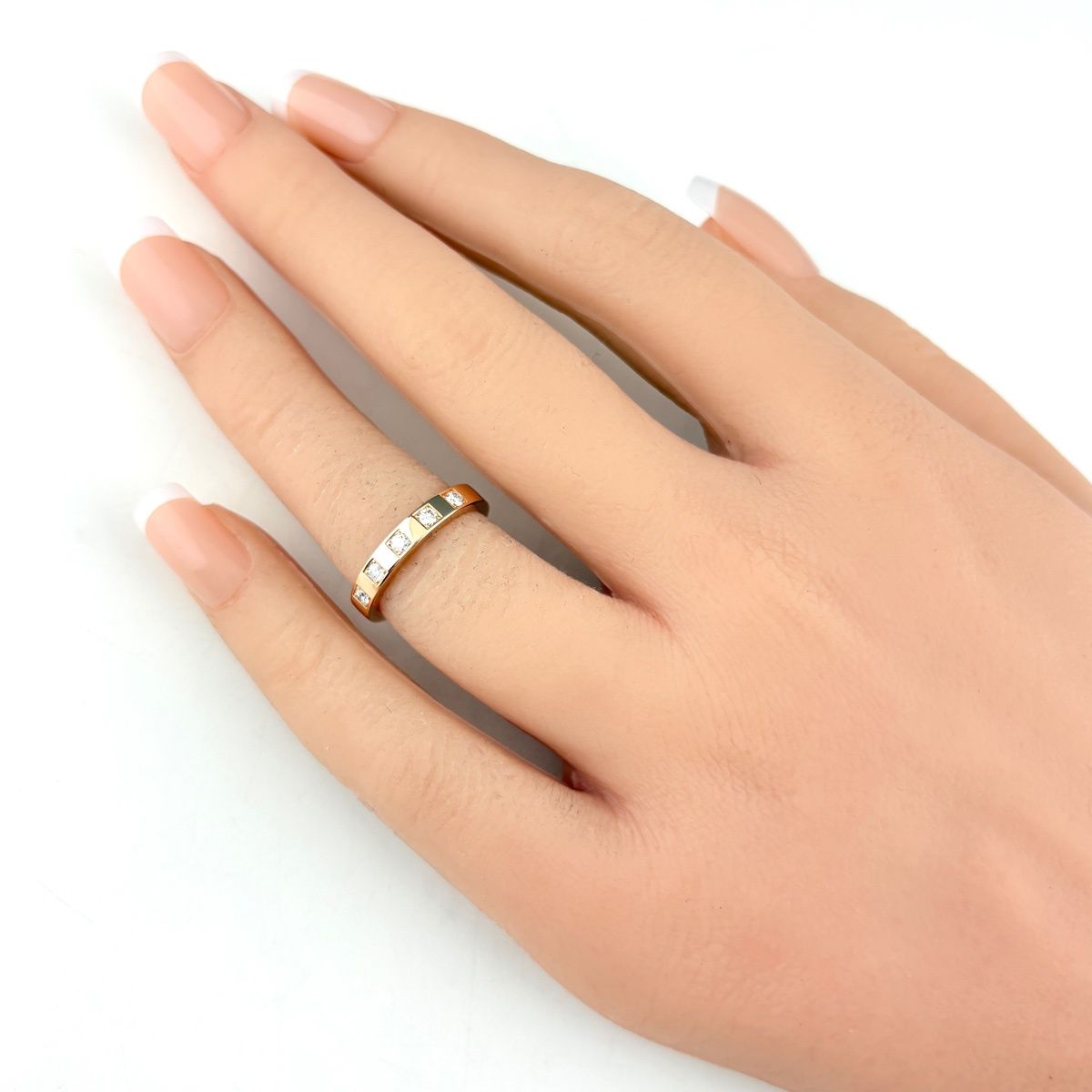 Bvlgari Marry Me Pink Gold Ring Melee Diamond — view 6
