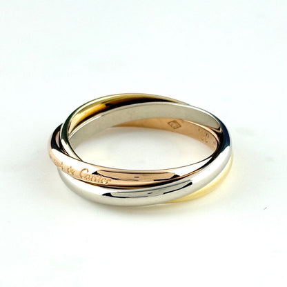 Cartier Trinity Yellow Gold Pink White Ring Three Color — view 2