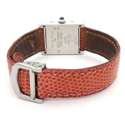 Cartier Watch Must Tank 925 Leather Strap White — view 6