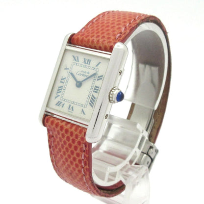 Cartier Watch Must Tank 925 Leather Strap White — view 2