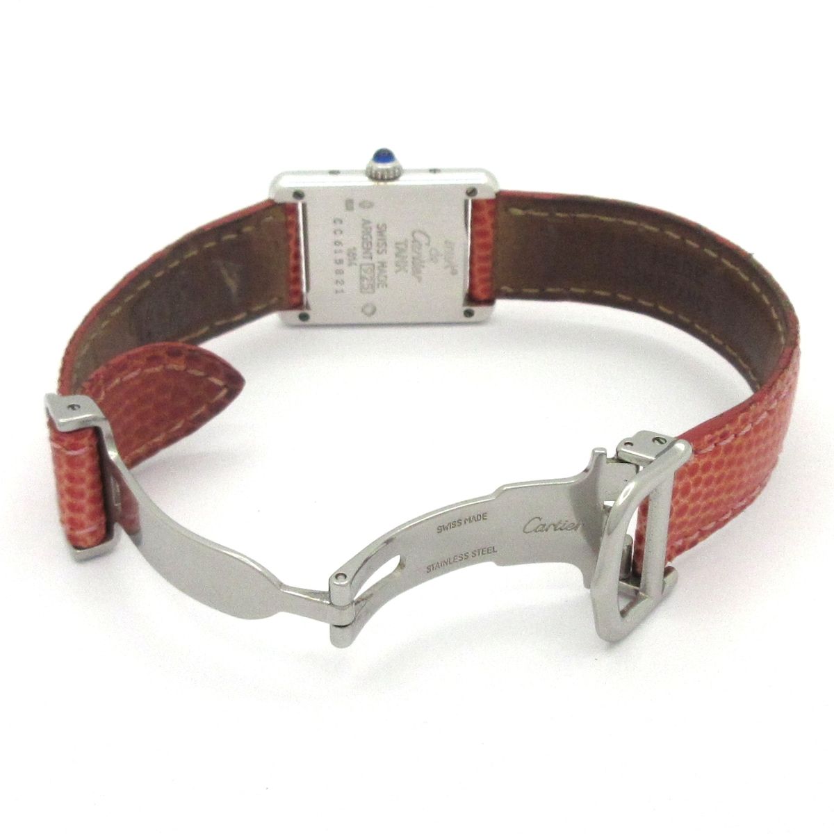 Cartier Watch Must Tank 925 Leather Strap White — view 7