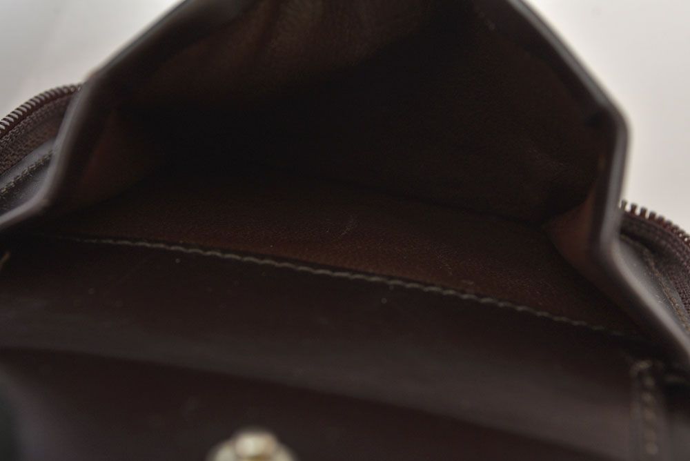 Gucci Coin Purse Card Case Vintage Mini Wallet G Plate Calfskin Brown — view 7
