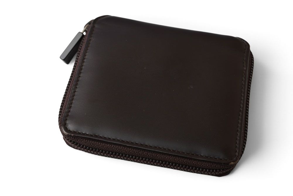 Gucci Coin Purse Card Case Vintage Mini Wallet G Plate Calfskin Brown — view 4