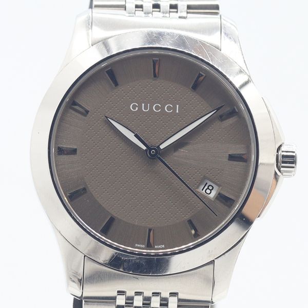 Gucci G-Timeless 126.4 Date Brown Dial Watch