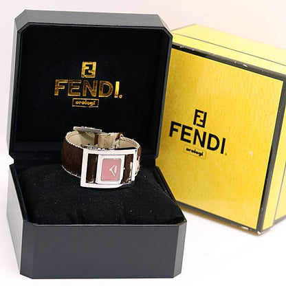 Fendi Gyro Calf Hair Red Dial Watch — view 5