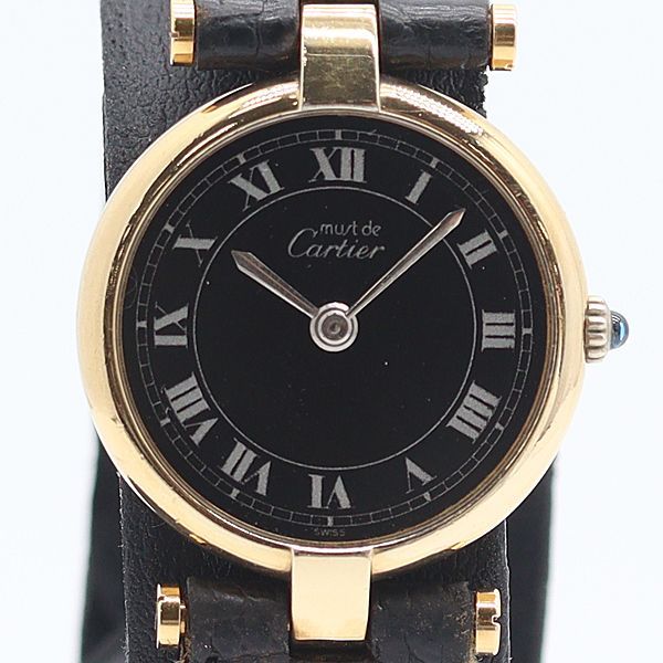 Cartier Must Line Vendome Black Dial Watch
