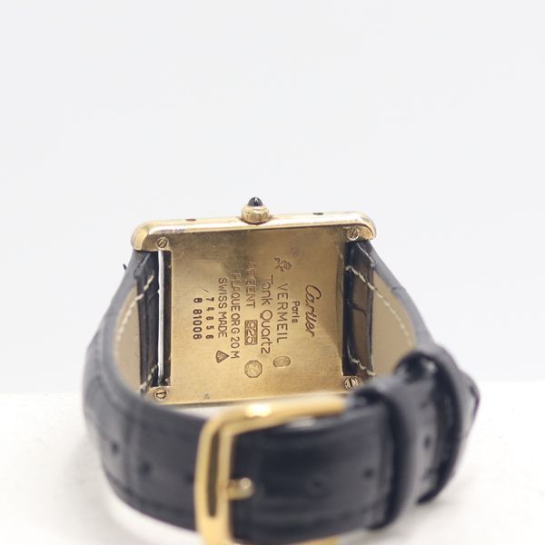 Cartier Must Tank 925 Sterling Silver Ivory Dial Watch — view 4