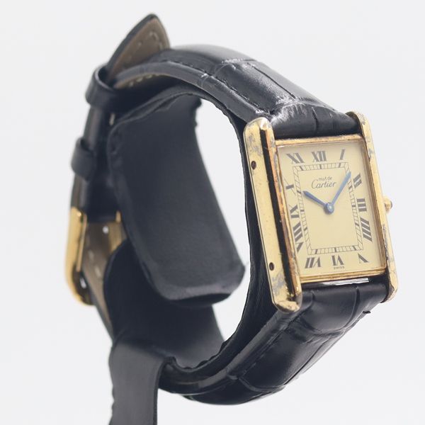 Cartier Must Tank 925 Sterling Silver Ivory Dial Watch — view 2