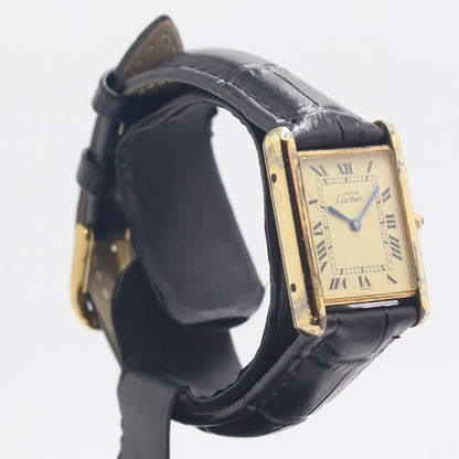 Cartier Must Tank 925 Sterling Silver Ivory Dial Watch — view 2